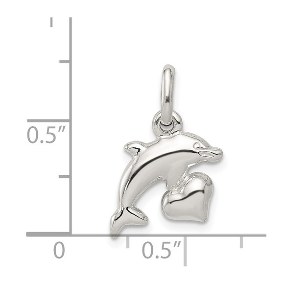925 Sterling Silver Mini Dolphin Nautical Sea Life Necklace Charm Pendant - Picture 3 of 4